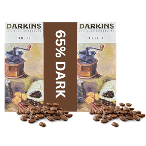 Image of Darkins | 65% Dark Chocolate With Coffee | Dark Chocolate Bar | Vegan | Natural | Gluten-free Chocolate | 50 Gm Each Pack Of 2