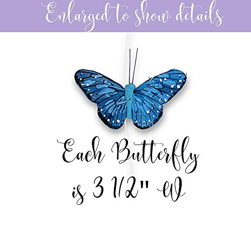 Banberry Designs Butterfly Garland - Set Of 9 Vibrant Multi Colored Craft Butterflies - Party Home Décor - Banner Measures 42" L #TOP5