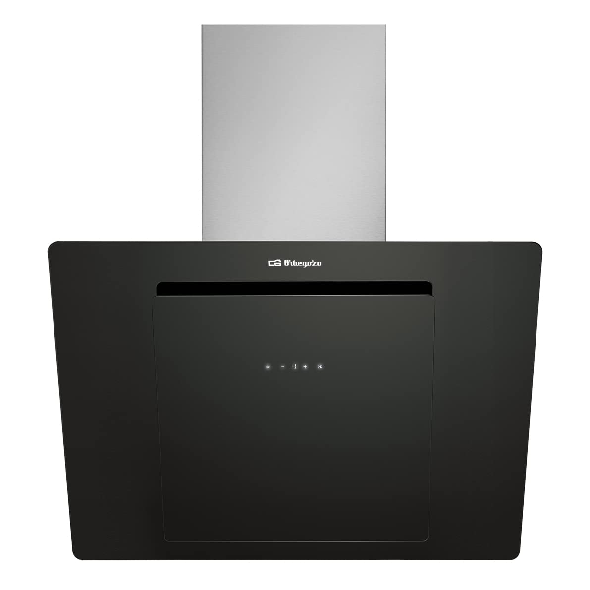 Orbegozo DS 75190 N - Campana extractora decorativa 90 cm, frontal de cristal templado, capacidad de extracción 579 m3/h, iluminación LED, 3 niveles de potencia