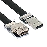 NFHK USB 2.0 Type-A オス - メス延長データフラットスリムFPCケーブル FPV & ディスク & スキャナー & プリンター用 50CM
