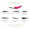 Excel Blades K71 Fingertip Craft Knife – 7-Inch Ergonomic Hobby Knife with Finger Loop – Precision Cutting Tool for Paper, Vinyl, Foam, and Stencils – Includes #11 Blade and Safety Cap – Pink #5