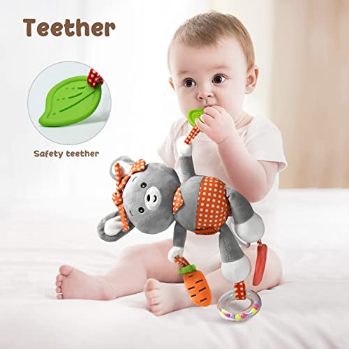 Stochastic Box Stroller Rattles For Baby, Rattle Music Toy, Car Seat Music Toy For Boys/Girls Newborn Toys 0 3 6 Months Brain Development Rabbit #TOP5