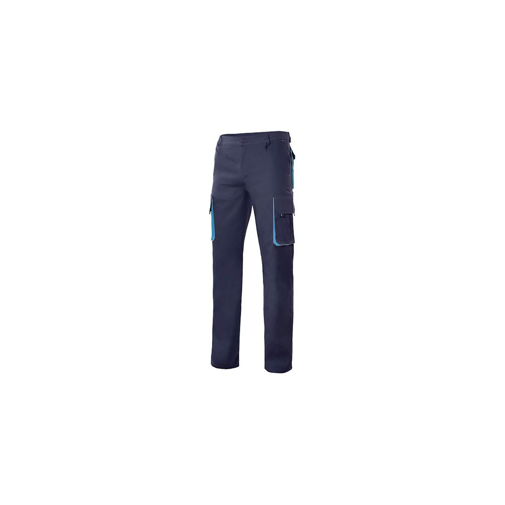 VELILLA Velilla 103004,Pantalón bicolor multibolsillos, color azul navy y celeste, Talla 44
