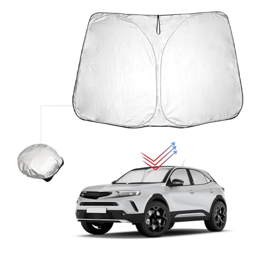 BIBIBO Housse Pare-brise Avant Pour Jeep Avenger, Opel Mokka B/Mokka E (2023-2024) - Protection Solaire UV Pliable