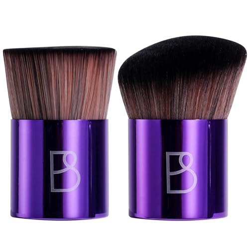 BS-MALL Large Kabuki Makeup Brush 2 Pcs - Body Kabuki Brush & Sel...