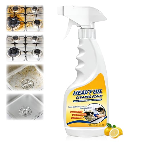 cuoct Kitchen Heavy Oil Cleaner Stain Heavy Oil Stain Cleaner Kitchen 300ml Multi-Purpose Cleaner - Clean Up Kitchen Oil Stains Spray Heavy Oil Cleaner Stain for Household Oven Stove Range Hood