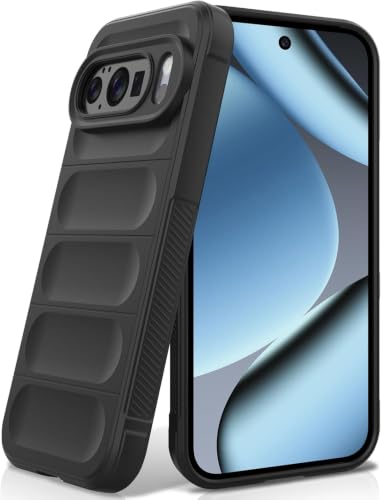 Image of ShieldTech AirGuard Series Back Cover Case for Google Pixel 10 | Microfiber Lining | Airbag Cushion Drop Protection | Shockproof Silicone Back Cover Case | Anti Slip Grip - Black for Google Pixel 10