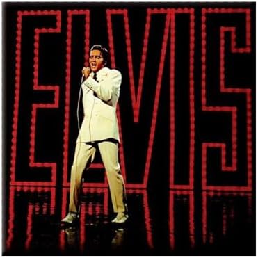 Elvis Presley Fridge Magnet 68 Special Nue Official 76mm x 76mm, black/red, Einheitsgröße image 2