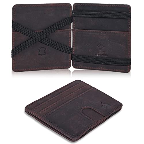Magic Wallet Weiko Leder Geldbörse mit RFID-Schutz für Herren und Damen