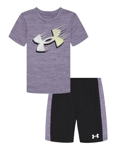 Image of Under Armour Boys' 2-piece Short Sleeve Graphic T-Shirt and Shorts Set, Lightweight & Breathable