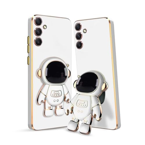 Image of for Samsung Galaxy A25 5G Case Cute 3D Astronaut Stand Design Camera Protection Shockproof Soft Back Cover (for Samsung Galaxy A25 5G, White)