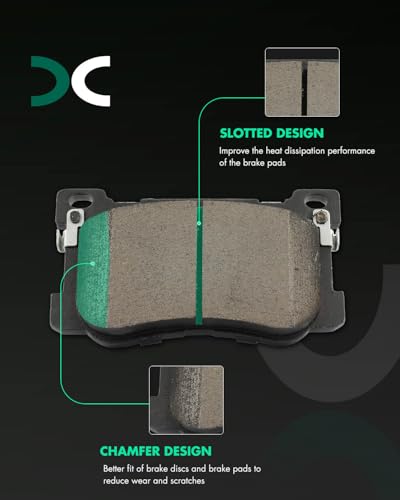 Image of SCITOO D1799 Front Ceramic Brake Pads Sets w /Hardware Replacement For Genesis For G80 2017-2020,For Hyundai For Genesis 2014-2016,For Kia For K900 2015-2017