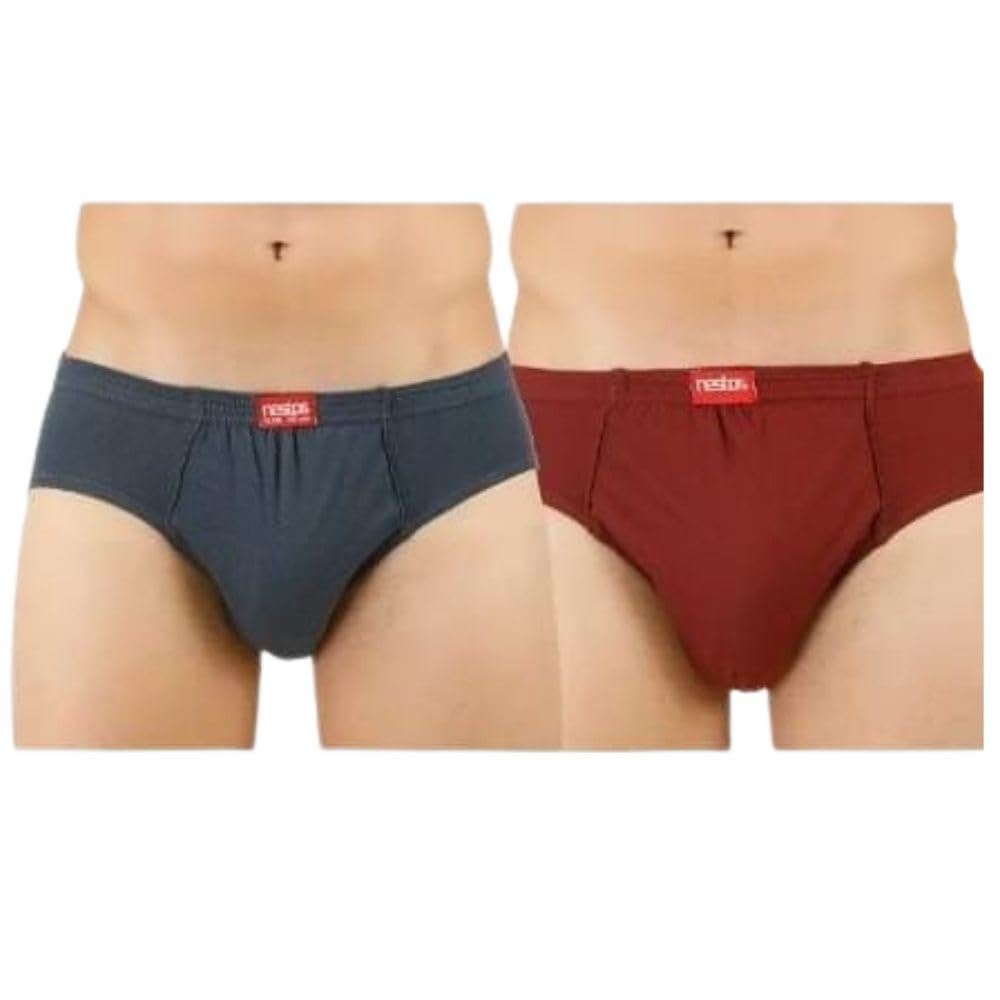 Men's Cotton Briefs Pack of 2 | Soft & Breathable Underwear | Fun Multicolors | Comfort Fit | Inner Elastic Value Combo-image-28