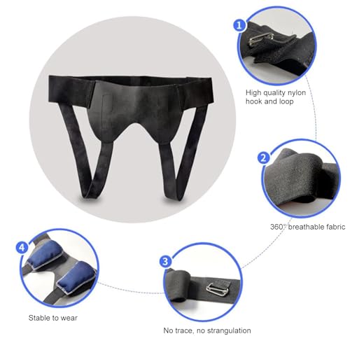 Faja para Hernia Inguinal para Hombre con Almohadillas y Tirantes Ajustables miniatura 2