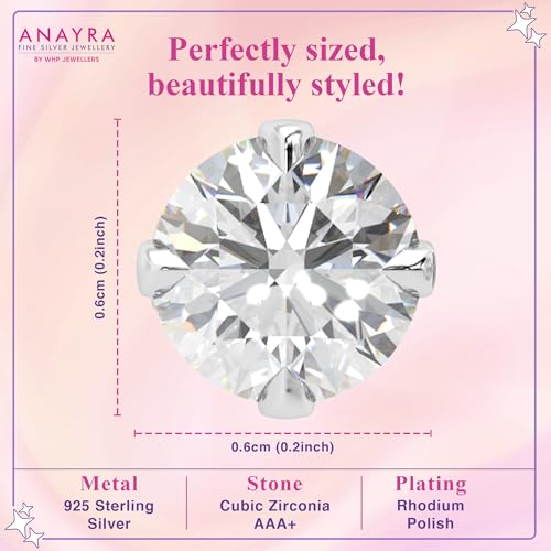 Image of 925 Sterling Silver Earrings for Women & Woman | Stud Earrings for Women | Daily Wear Silver Jewellery | Gift for Wife, Girlfriend, Mother, Sister | Rakhi Gift for Sister
