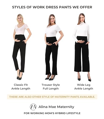 Alina Mae Maternity PRPT Maternity Pants Comfortable Stretch Over-Bump Women Pregnancy Casual Capris thumb #8