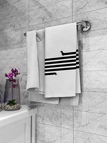 Dibor Funny (Very) Long Dachshund White Kitchen Towels Dish Towels Dishcloth,Funny Dog Decorative Absorbent Drying Cloth Hand Towels Tea Towels For Bathroom Kitchen,Dog Lovers Girls Women Gifts #TOP2