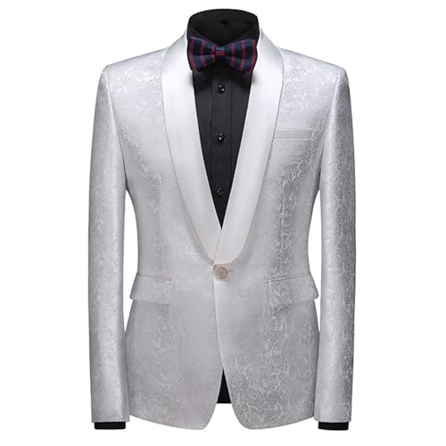 Blazer Jacquard Homme Veste Ajustée pour Être Élégant