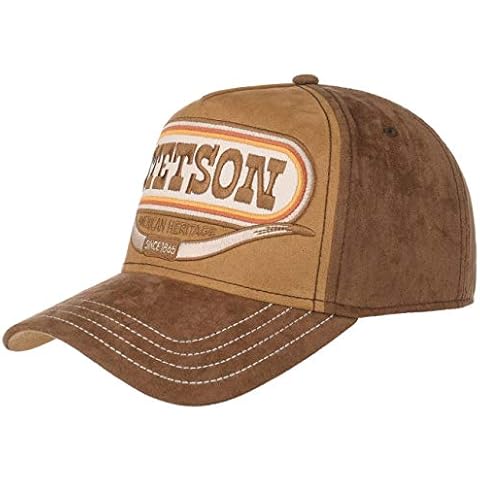 Stetson Buffalo Horn Cap Men - Snapback Baseball with Peak Summer-Winter - One Size Brown Cover