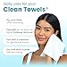 Clean Skin Club Blemish Control Clean Towels® XL, Compostable Face Towels, Light Exfoliation for Oily Skin, Eczema Association Accepted Disposable Face Towelette, Makeup Remover Dry Wipes, 50 count