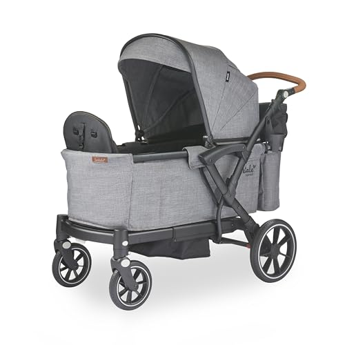 Image of Larktale Adjustable Stroller, 2 Seater Kids Wagon, 120 Pound Capacity, Sprout V2, Nightcliff Stone