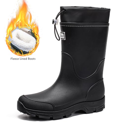 Image of WOWSTICK Waterproof Rain Garden Boots for Men and Women Mid-calf