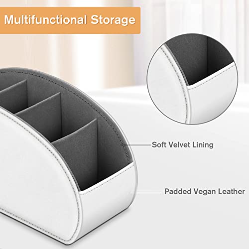 Image of FINTIE Remote Control Holder with 9 Compartments Vegan Leather