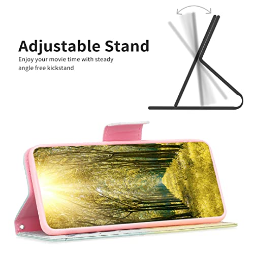 Nothing Phone 1 Case Shockproof Slim PU Leather Flip Pouch Wallet Phone Silicone Phone Cover with Magnetic Stand Card Holder Slot Protective Smartphone Cases for Nothing Phone One Feather Birds - Image 3