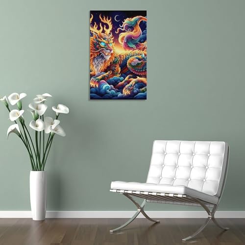 Impression giclée dragon maléfique KAYZTGSDA décoration salon 40x60 - 5