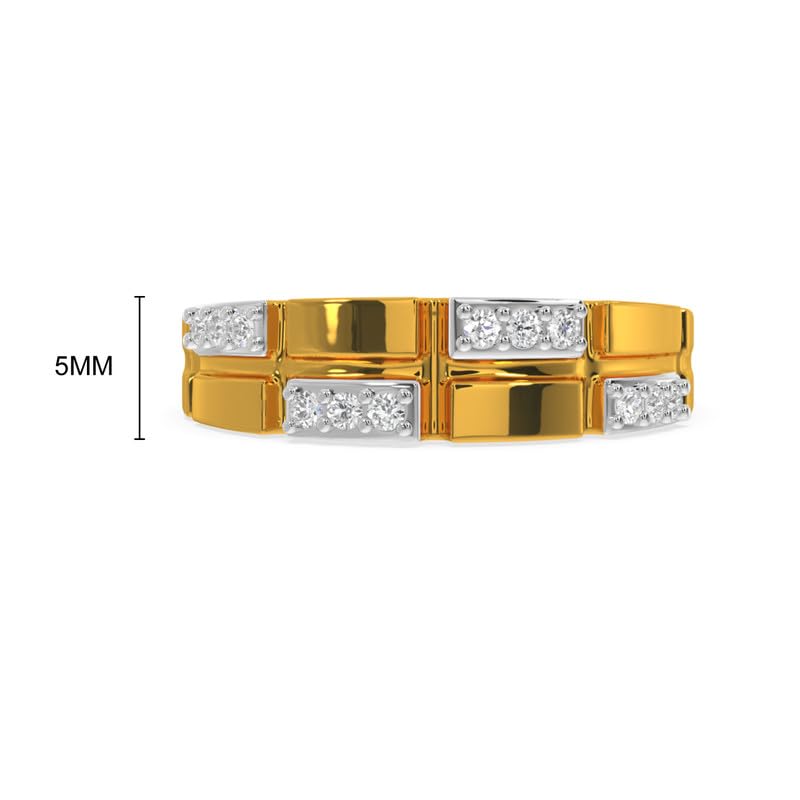 Image of KISNA 14k / 18k Real Gold & Diamond Ring | Diwali, Rakhi Rakshabandhan Gift for Sister /Bhabhi /Women | With Certificate of Authenticity & BIS-Hallmarked Gold Jewellery | Anya Diamond Ring For Her