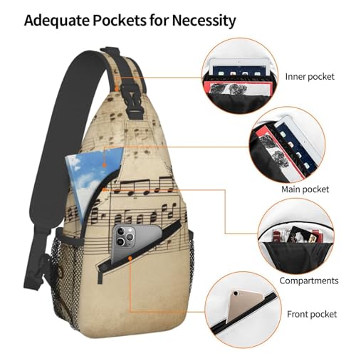 Mochila de pecho cruzado para hombre negra urbana miniatura 4