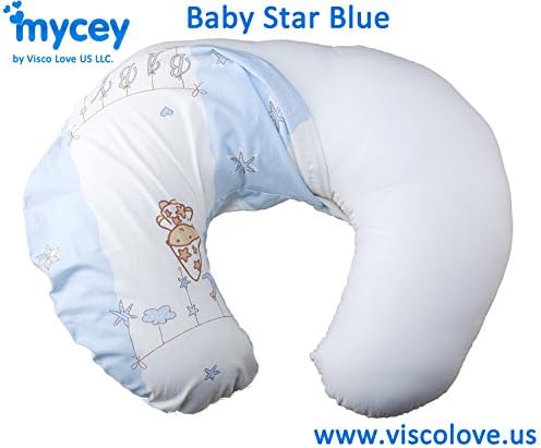 MyCey Nursing Pillow and Positioner, (Star Boys Blue)