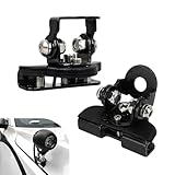 Yidcidu 2PCS Car Led Light Bar Mounting Brackets, Metal Rustproof Break-resistant Led Work Light Bracket, Adjustable Pillar Hood Work Lamp Mount Holder, for Off-Roads Trucks SUVs (Black)