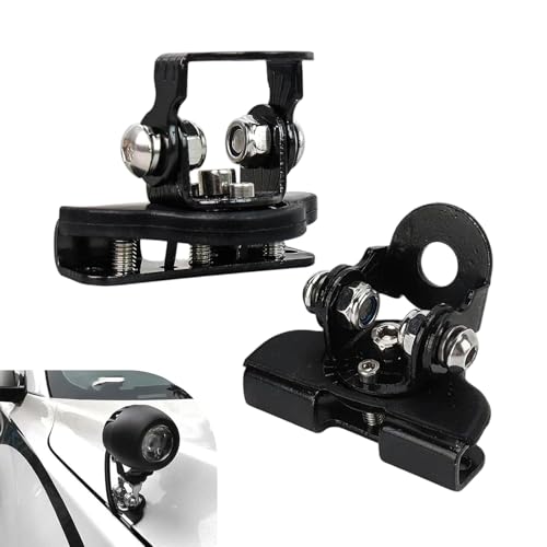 Yidcidu 2PCS Car Led Light Bar Mounting Brackets, Metal Rustproof Break-resistant Led Work Light Bracket, Adjustable Pillar Hood Work Lamp Mount Holder, for Off-Roads Trucks SUVs (Black)