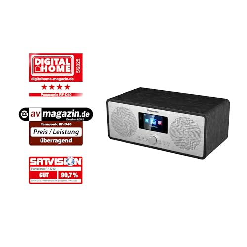 Panasonic RF-D40EG-K Internet- und DAB+/FM-Radio mit Bluetooth, 6 Watt, 7,5 cm Lautsprecher, 2,4 Zoll TFT-Farb-LCD, Wecker und Einschlaftimer, Fernbedienung, USB, WLAN, Schwarz – Bild 3