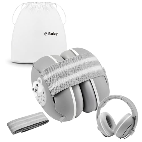 Robofun 2-in-1 Gehörschutz Baby Kopfhörer, Neugeboren Ohrenschützer mit...