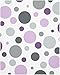 WANDfee® Wandtattoo Punkte 100 Wandsticker Kinderzimmer Mädchen Aufkleber Baby pastell lila grau