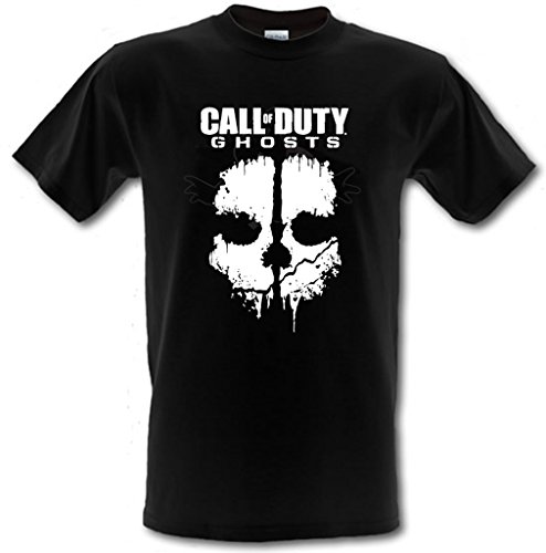 Call of Duty Ghosts Gamer PS4 Xbox T-shirt 100 % coton pour enfant de 5 à 15 ans - Noir - 12_ ans