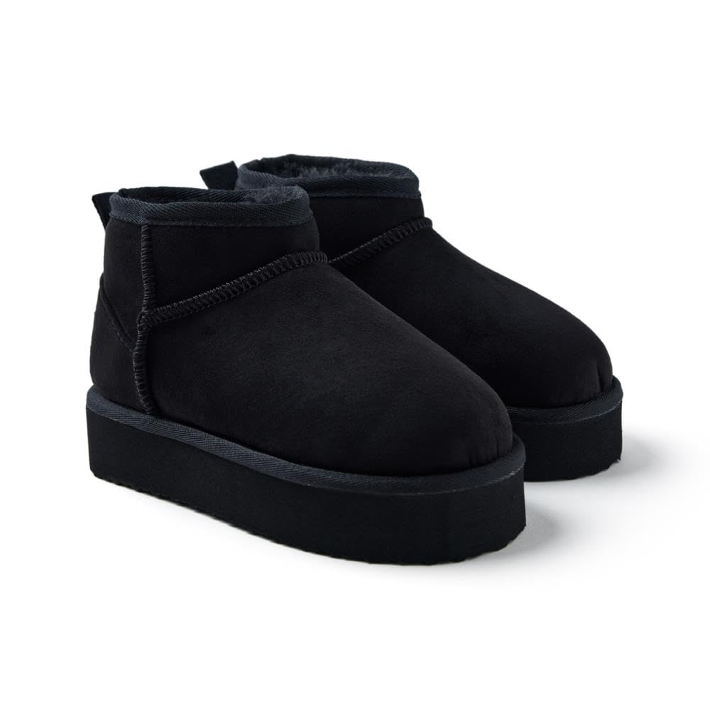 GIOSEPPO Girl's Brooten Oxford Boot, Black/White, 1.5 UK