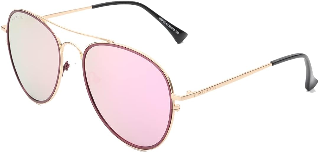 Marfil CENTAURUS - Lentes de sol polarizados con filtro UV 400 protección 100 lente redonda unisex estilo deportivo para hombres y mujeres