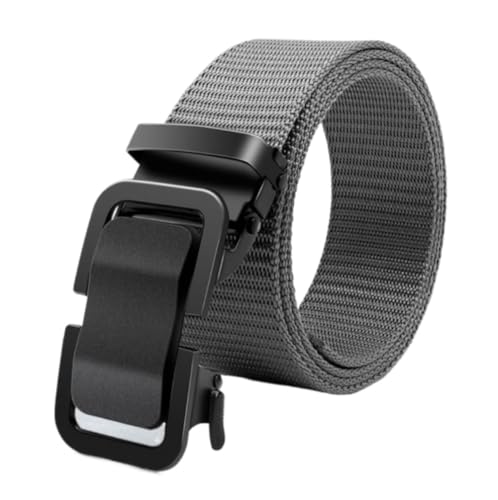 Canvas Belt with Toothless Buckle, Adjustable Durable Nylon Webbing for Daily Outdoor Use, 47-51 inch Length, 1.5 inch Width