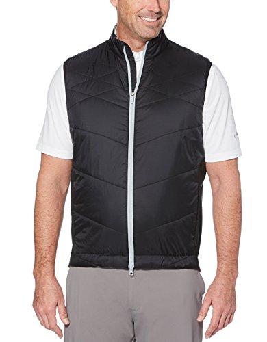 Callaway Men's Thermal Performance Quilted Golf Vest, Caviar, X-Large