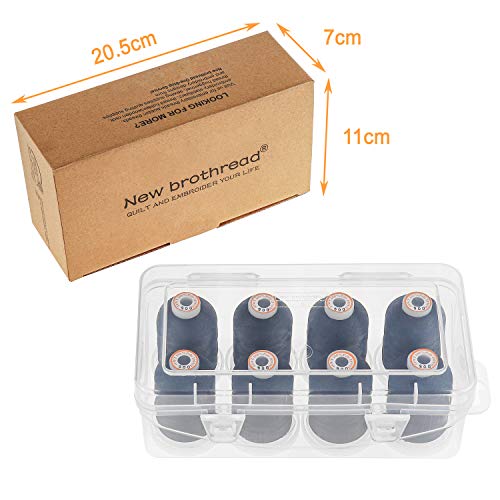 Hilo de bordar para máquina New brothread 1000m 8 un miniatura 2