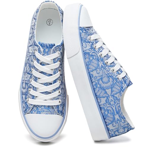 Image of yageyan Womens White Tennis Shoes Low top Canvas Sneakers Women Fashion Shoes for Walking Casual Canvas Comfortable