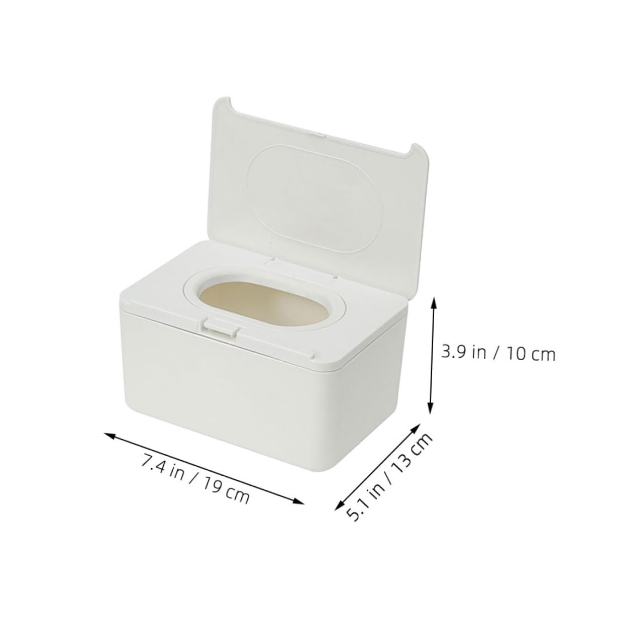 ERINGOGO 2 Stück Feuchttücherbox aus Kunststoff Wiederverwendbar und Leicht Weiße Aufbewahrungsbox für Babytücher für Wohnzimmer und Outdoor Nutzung
