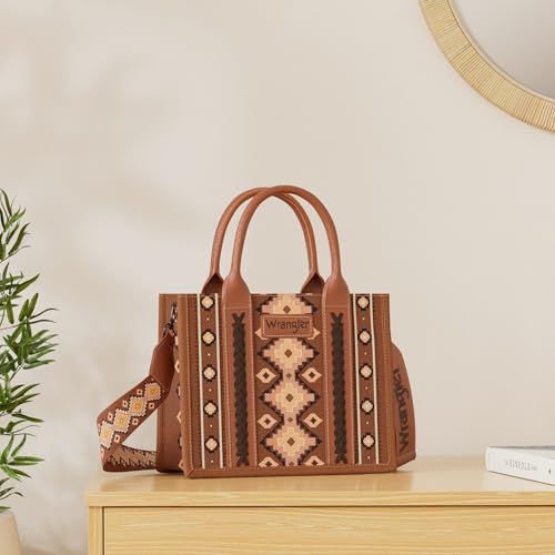 Image of Wrangler Aztec Tote Bag for Women Boho Shoulder Purses and Handbags