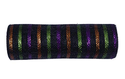 10 inch x 30 feet(10 Yards)-YYCRAFT Metallic Poly Mesh Ribbon for Halloween Decoration/Wreath Making Craft,Halloween