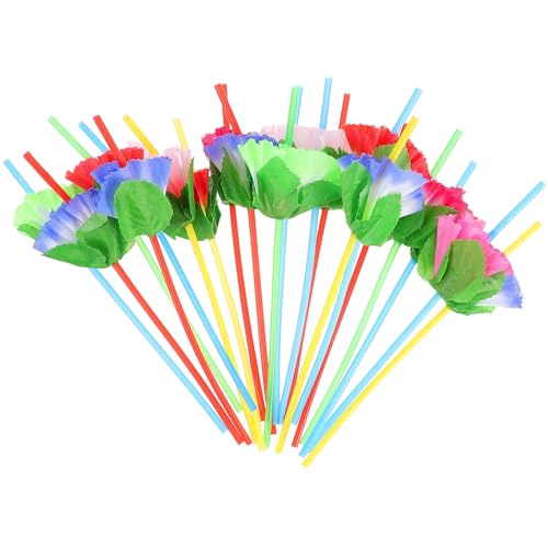 100 pitillos flexibles de plástico desechables miniatura 1