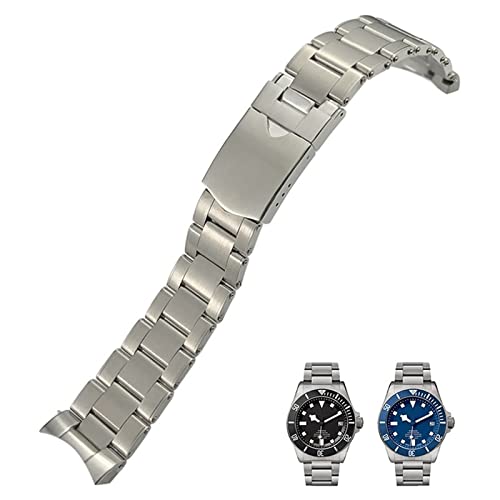 Bracelet de montre acier inoxydable 904L SAAWEE maillons solides 22mm