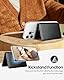 OCASE Magnetischer Kartenhalter mit 5 Kartenfächer Kompatibel mit iPhone 16/15/14/13/12 Modelle mit Handschlaufe Apfelleder für Mag Safe Wallet RFID-Schutz Schwarz